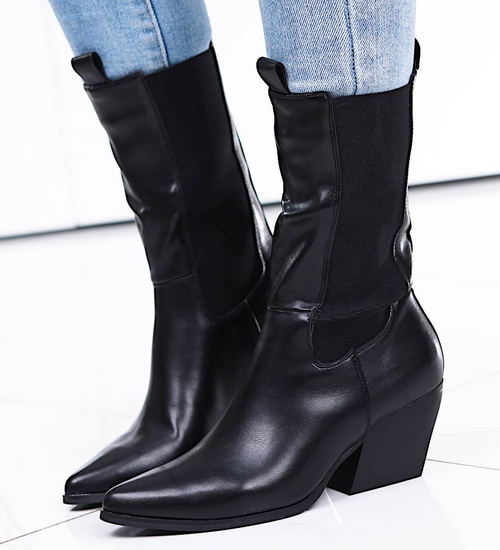 Krótkie kozaki sztyblety z łańcuchem /A3-3 13045 S16-6/