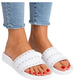 Białe plażowe klapki damskie /C4-1 17721 G1/