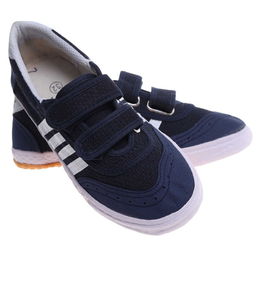 Granatowe trampki halówki na rzepy /D7-1+H2 18083 T186/