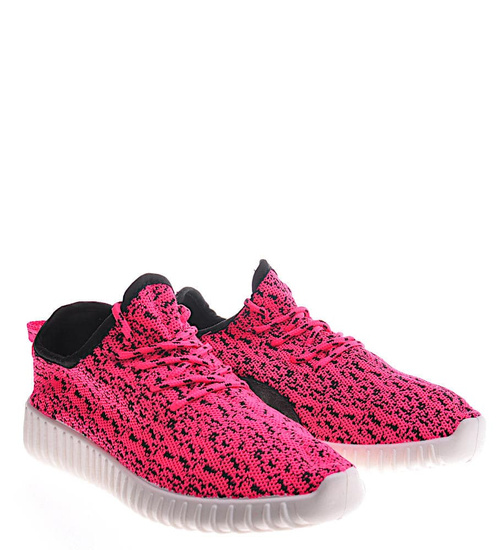 Lekkie damskie buty sportowe Fuksja /C4-1 12306 T199/