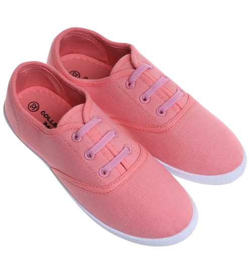 Różowe wsuwane tenisówki dziewczęce /C7-1 18056 T075/