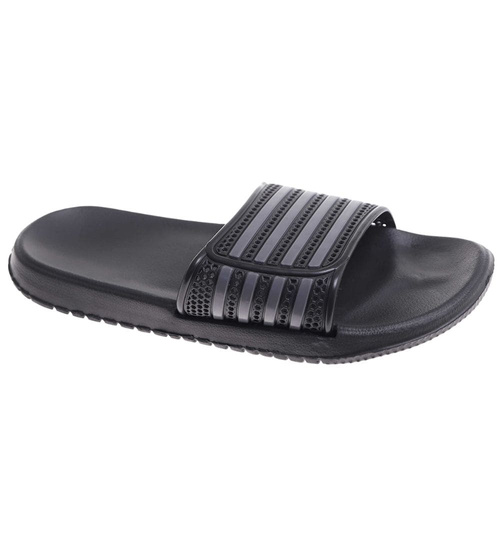 Klapki męskie czarno szare plażowe na basen /E1-1 17804 T182/