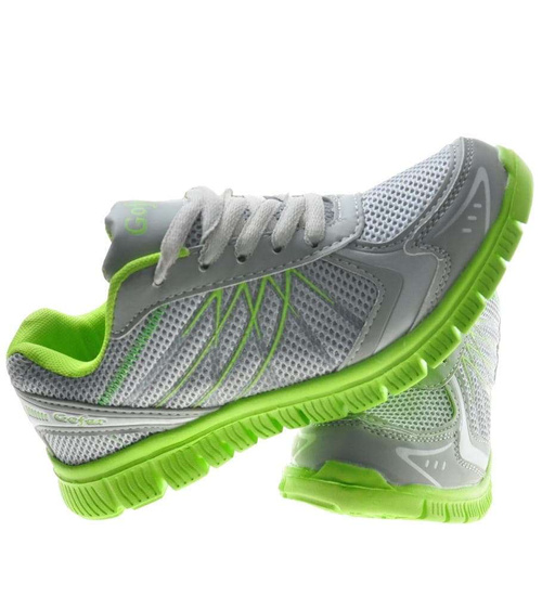 Lekkie buty sportowe L.Grey-Green / F1-2 8412 S203/