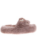 Pluszowe kapcie damskie z misiem Khaki /B6-1 16905 T385/