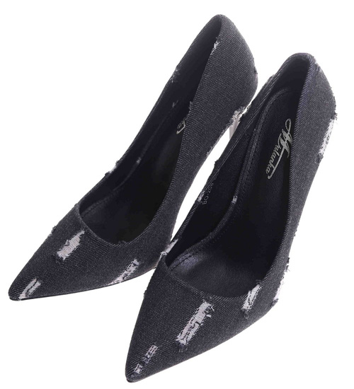 Czarne szpilki damskie /E5-2 17764 G156/