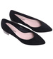 Czarne czółenka na niskim obcasie Pointy Toe /F5-3 18807 T381/