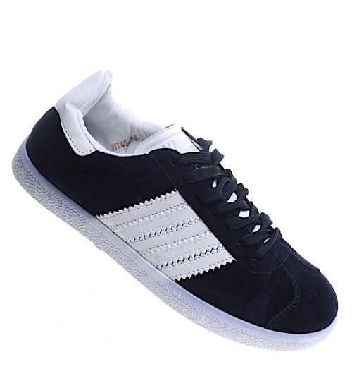 Granatowe klasyczne tenisówki halówki chłopięce /F6-3 15139 T137/