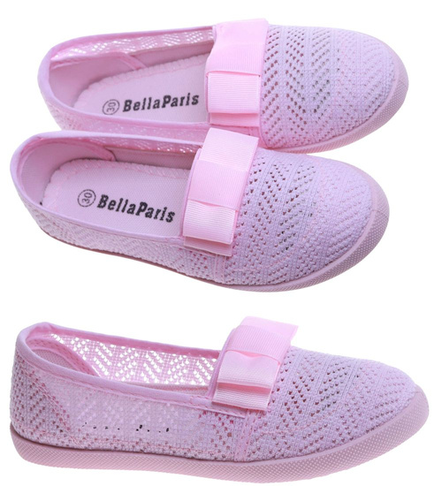 Ażurowe dziewczęce tenisówki Pink  /D5-2 8841 T8/