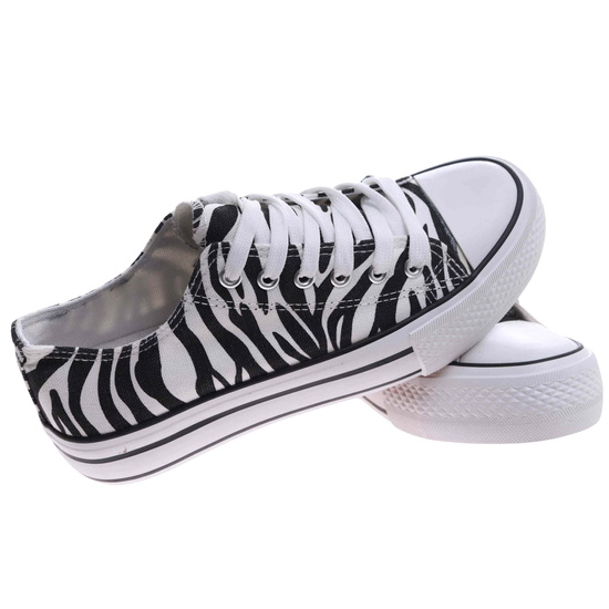 Trampki damskie na platformie Zebra /A8-3 17465 G230/