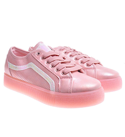 Różowe trampki creepersy na platformie /E9-3 10807 S198/