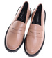 Cieliste półbuty loafersy damskie na platformie /K3-4 18627 W147/
