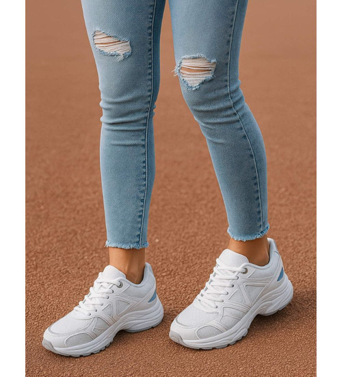 Białe damskie buty sportowe /A8-3 18120 T208/