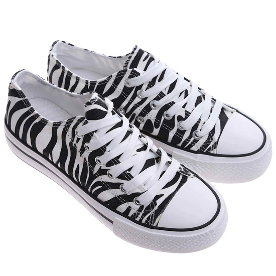 Trampki damskie na platformie Zebra /A8-3 17465 G230/