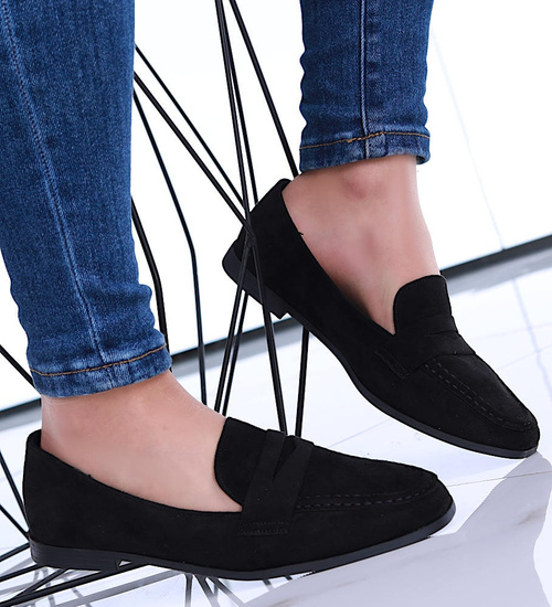 Czarne wiosenne baleriny lordsy /A1-3 15466 T189/