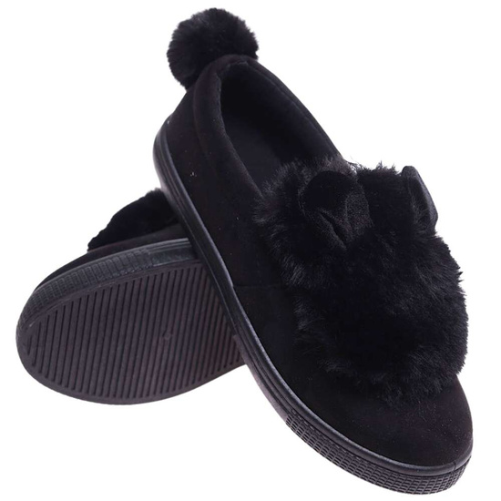 Czarne dziewczęce tenisówki /E6-3 15714 T04/