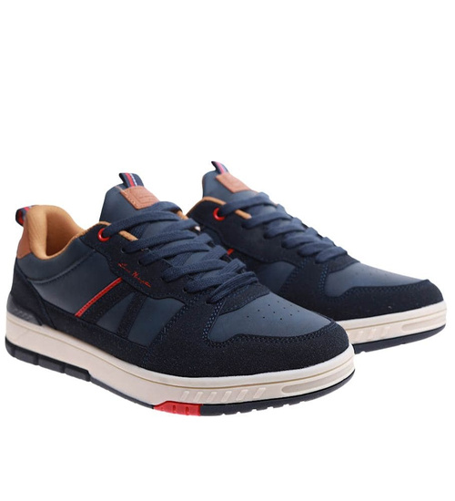 Sznurowane granatowe trampki męskie Badoxx /C6-2 17245 T781/