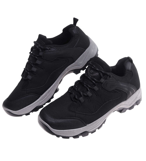 Czarne męskie buty trekkingowe /G12-1 18176  T389/