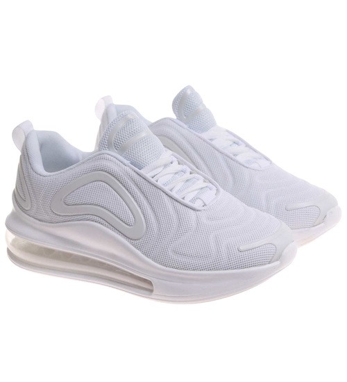 Buty sportowe białe sznurowane sneakersy /C2-1 17953 W388/