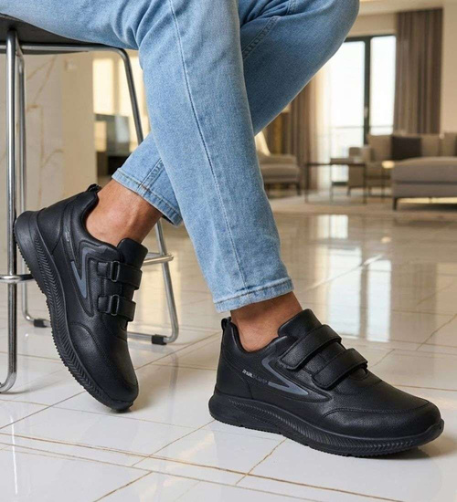 Sportowe buty męskie na rzepy /E7-1 16940 T381/