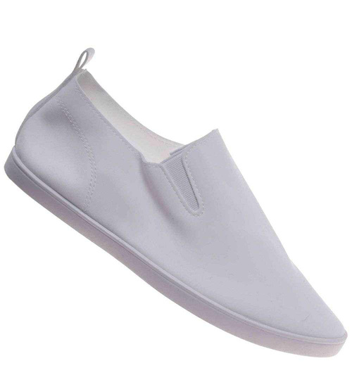 Wsuwane białe tenisówki slip on /G2-2 18675 T242/