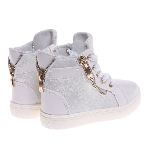 Dziewczęce trampki z wysoką cholewką /G5-3 1509  T110/