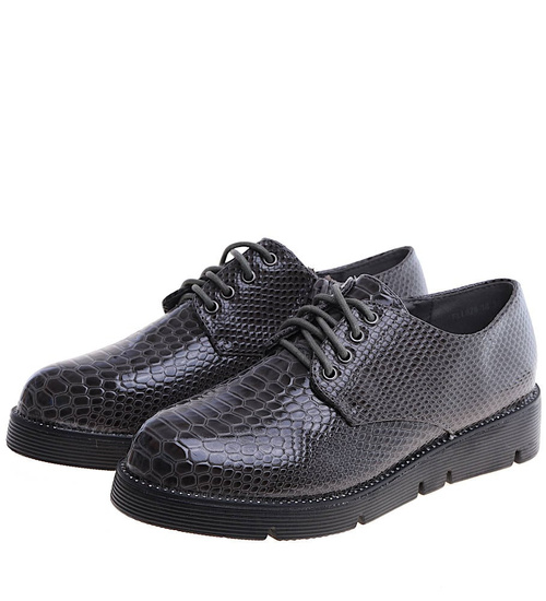 Sznurowane dziewczęce półbuty /B3-3 14940 T039/