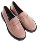 Cieliste półbuty loafersy damskie na platformie /K3-4 18627 W147/