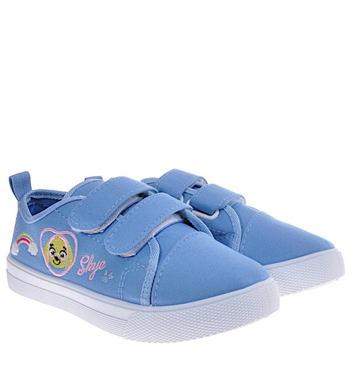 Niebieskie trampki dziewczęce na rzepy /A8-3 10874 T191/