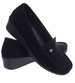 Czarne czółenka na niskim koturnie /F6-3 17666 W333/