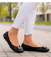 Baleriny damskie czarne elastyczne /H2 18478 W7-38/