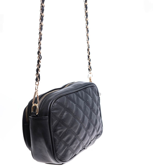 Czarna torebka listonoszka z paskiem łańcuszkiem /H2-K,12 TB523 M235/