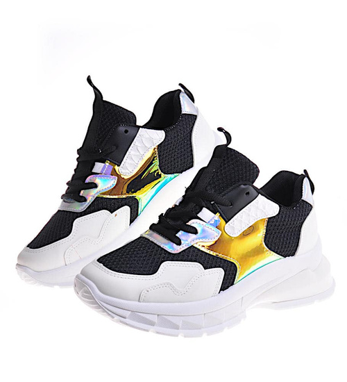 Damskie buty sportowe na platformie białe /G3-3 12396 T298/ 