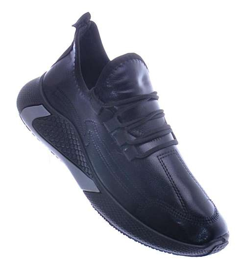 Czarne męskie buty sportowe /A10-1 12596 S298/ Czarne męskie buty sportowe /A10-1 12596 S298/