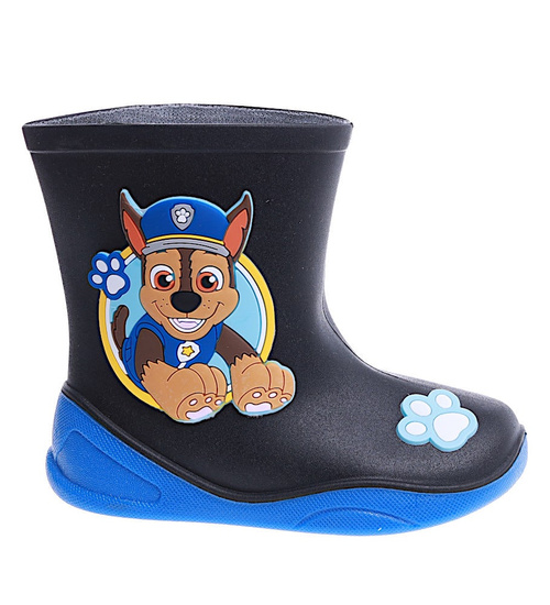 Chłopięce czarne kalosze z pieskami /D7-1 14784 T246/