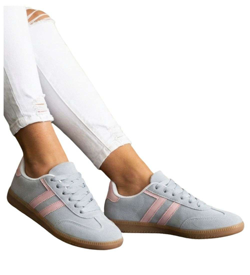 Pastelowe błękitne sneakersy damskie /E3-3 18712 T447/