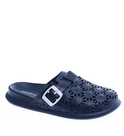 Granatowe damskie klapki na basen /B6-1 13846 S194/