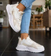 Beżowe buty sportowe damskie /F7-3 15957 G276/