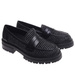 Czarne półbuty loafersy damskie /B6-3 18236 W142/