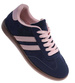 Granatowe sznurowane sneakersy damskie /G12-3 18714 T446/