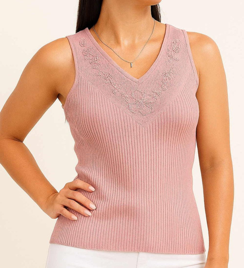 Koszulka bezrękawnik Różowa /H2 K45 ub984 S0/