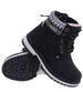 Ocieplane czarne botki trapery dziewczęce /C1-3 18293 T384/