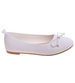 Białe baleriny damskie z tkaniny /B3-2 17940 G132/