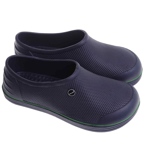 Kalosze damskie piankowe krótkie granatowo zielone /G9-1 17795 T18-45 +H2/