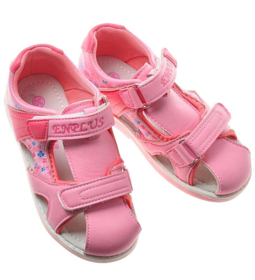 Dziecięce sandały na rzepy Pink /E3-2 8705 S191/