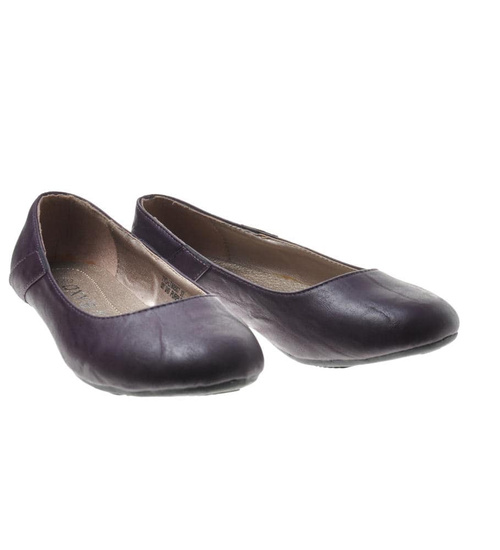 Modne damskie wiosenne balerinki fioletowe /B4-2 7769 S099/