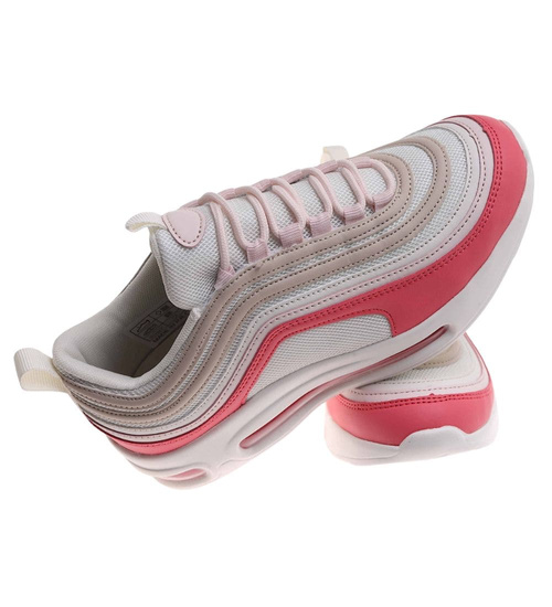 Buty sportowe białe sznurowane sneakersy /A1-3 17954 W388/