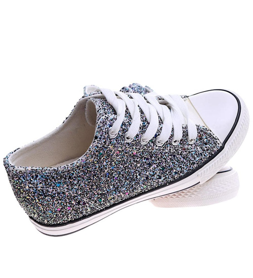 Czarne trampki sneakersy na niskim koturnie /J4-3 16613 T094/