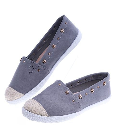 Szare dziewczęce espadryle /A5-2 13819 S191/