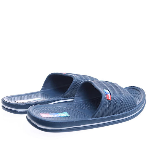 Granatowe piankowe klapki basenowe damskie /F4-1 15540 S181/