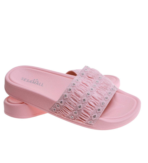 Różowe klapki damskie /C2-1 17723 G1/